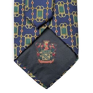 Gorgeous Paulo GUCCI Silk Tie in Royal Blue/Green/Yellow/Red Pattern